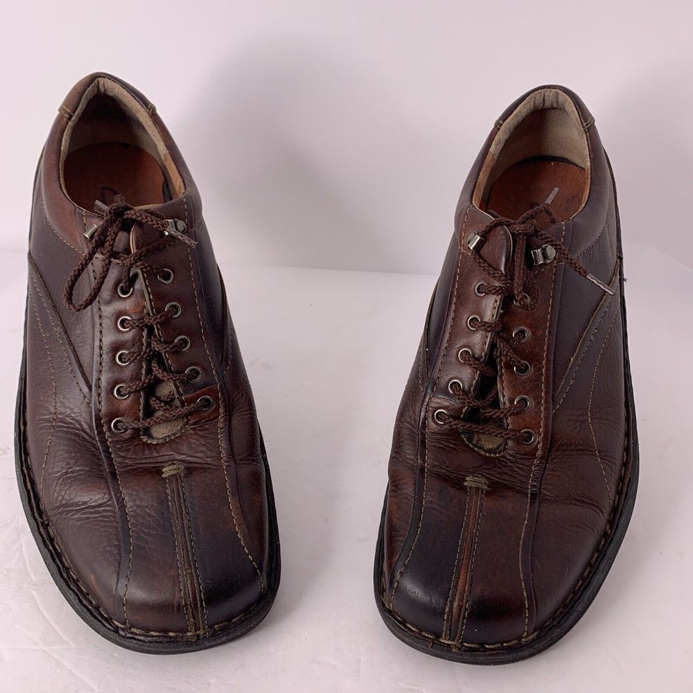 Clarks Shoes Mens 11 M Nebulae Bicycle Split Toe Lace Oxford 75051 Brown Leather
